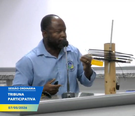 Francisco Vilar Marcondes na Tribuna da Câmara Municipal de Campo Grande